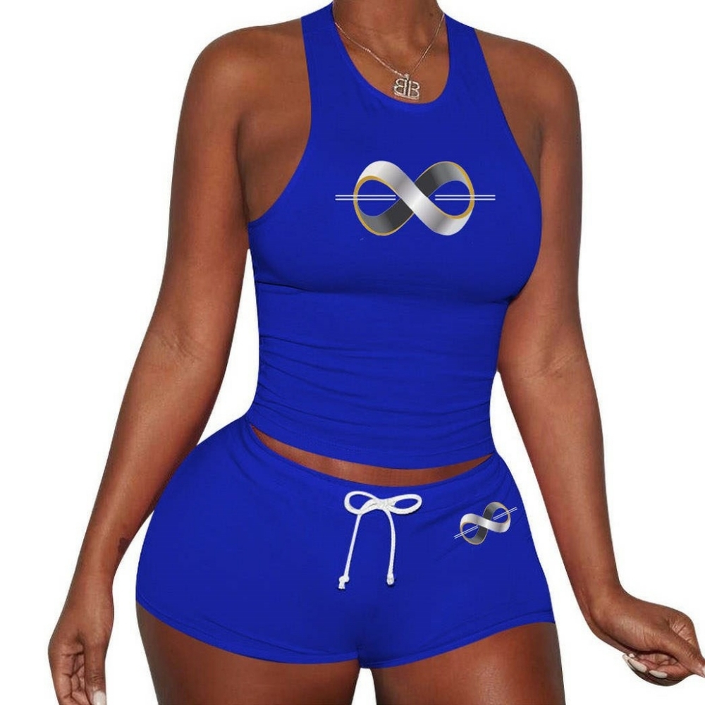 Sexy Tank and shorts set. Blue.